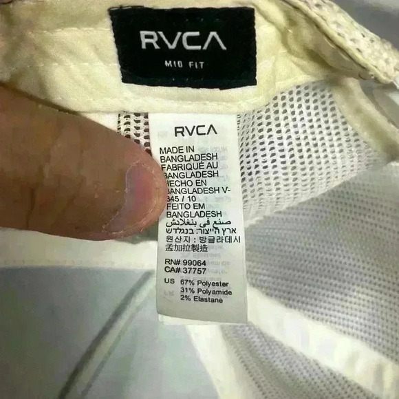 RVCA SnapBack Cap Hat Trucker trendy camo like Blue Black White mesh - Picture 6 of 7